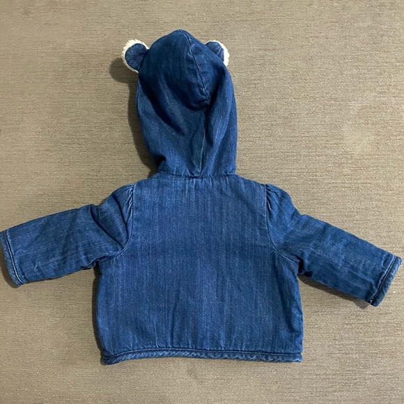 BABY GAP Sherpa lined denim jacket size 0-6months - Picture 5 of 5